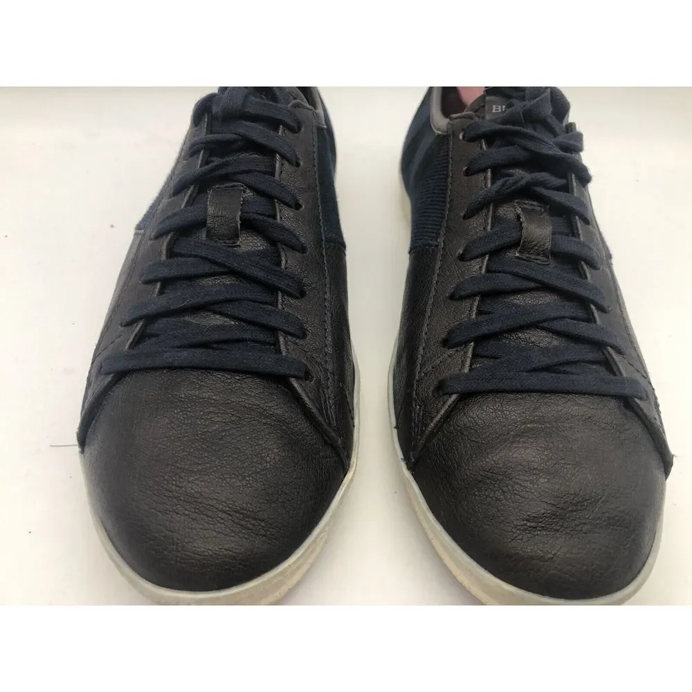 Burberry Low Top Sneakers Brown Leather Nova‎ Check Canvas Mens Size EU 42 US 9